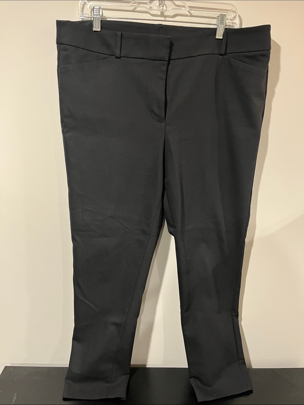 LOFT Marissa Skinny Fit Black Straight-Leg Women's Dress Pants
